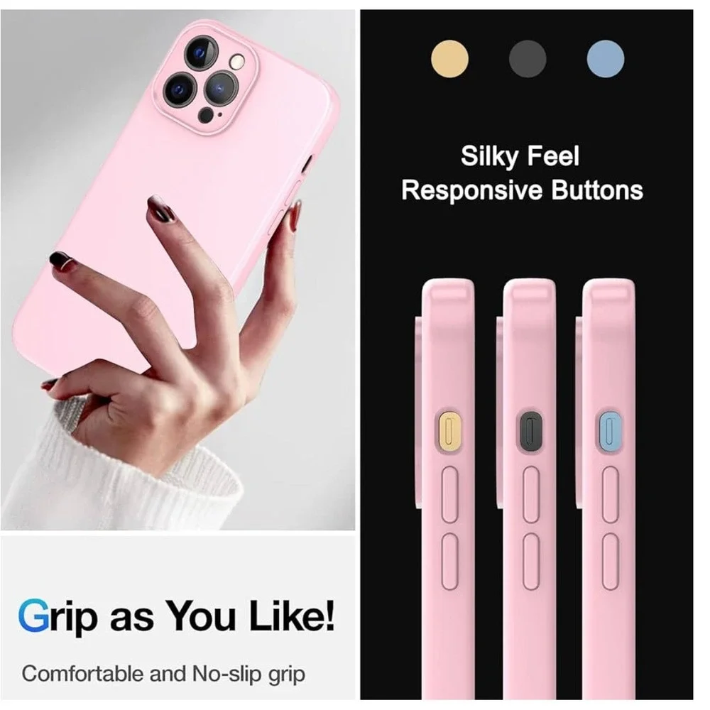 NEW iPhone 13 Pro Max‎ Pink Phone Case with 2 Tempered Glass Screen Protectors